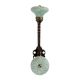 Sage Green Wheel Flower Ceramic Antique Rope Iron Hook